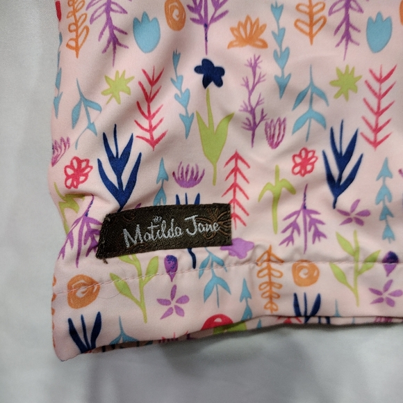 SOLD Matilda Jane Down Came The Rain Coat Girls 6 Pink Floral Hooded - Picture 10 of 10